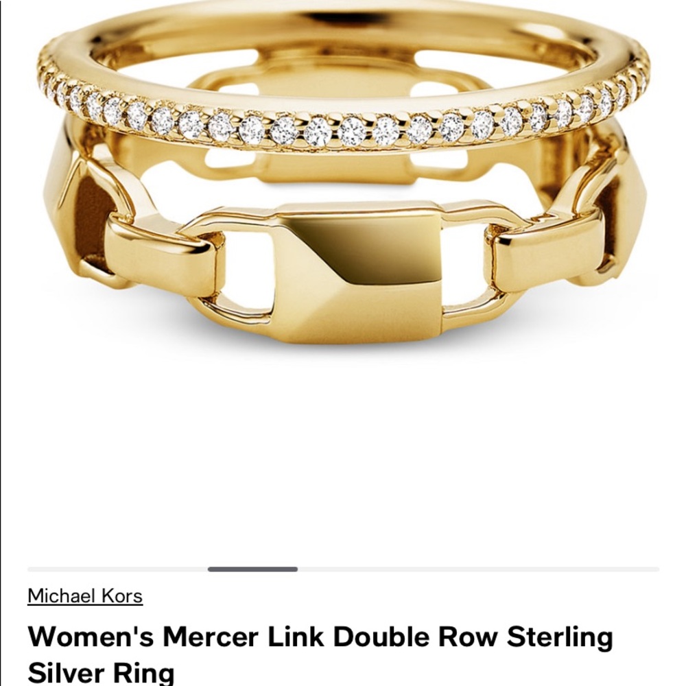 Michael Kors Gold Tone Sterling silver ring